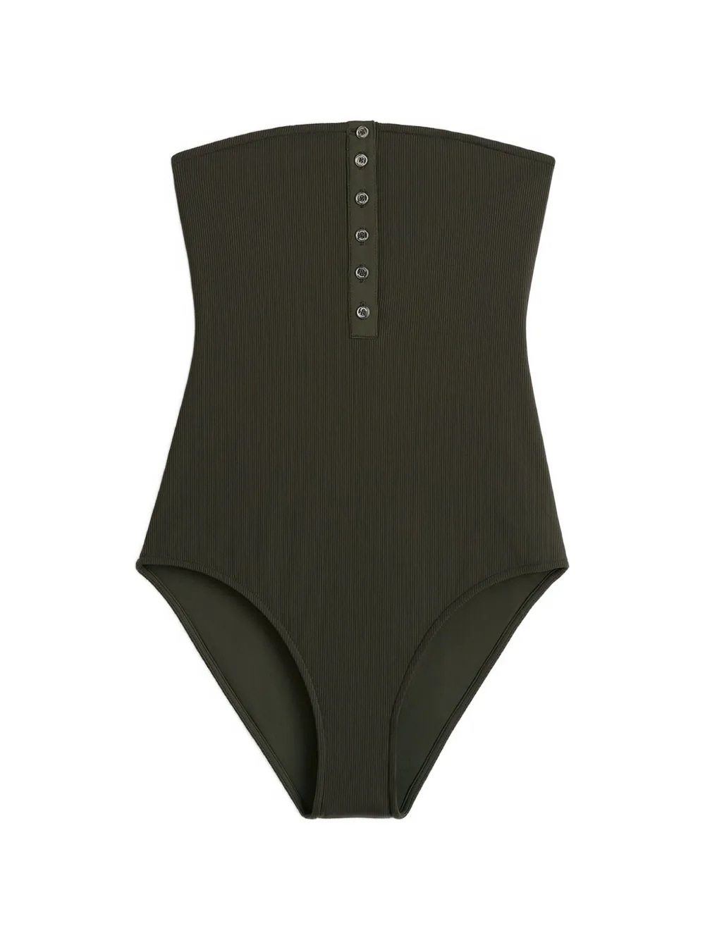 TOTEME ribbed strapless swimsuit - Verde