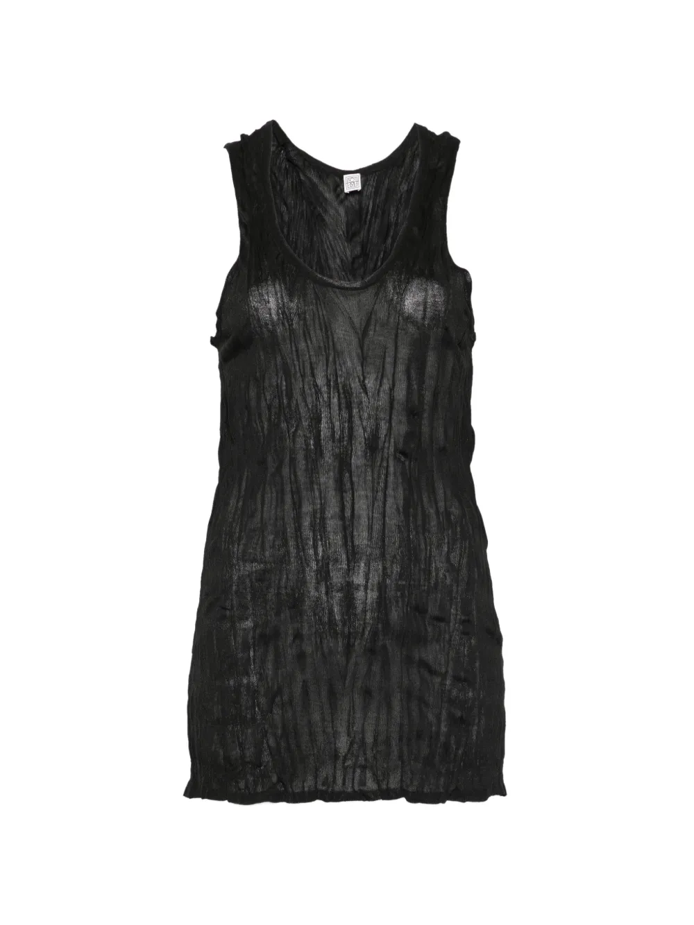 TOTEME crinkled tank top - Nero