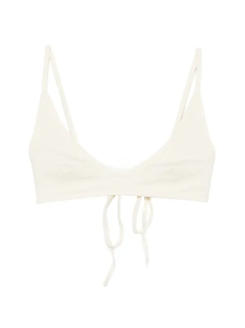 TOTEME Scoop-neck tie-fastening bikini top