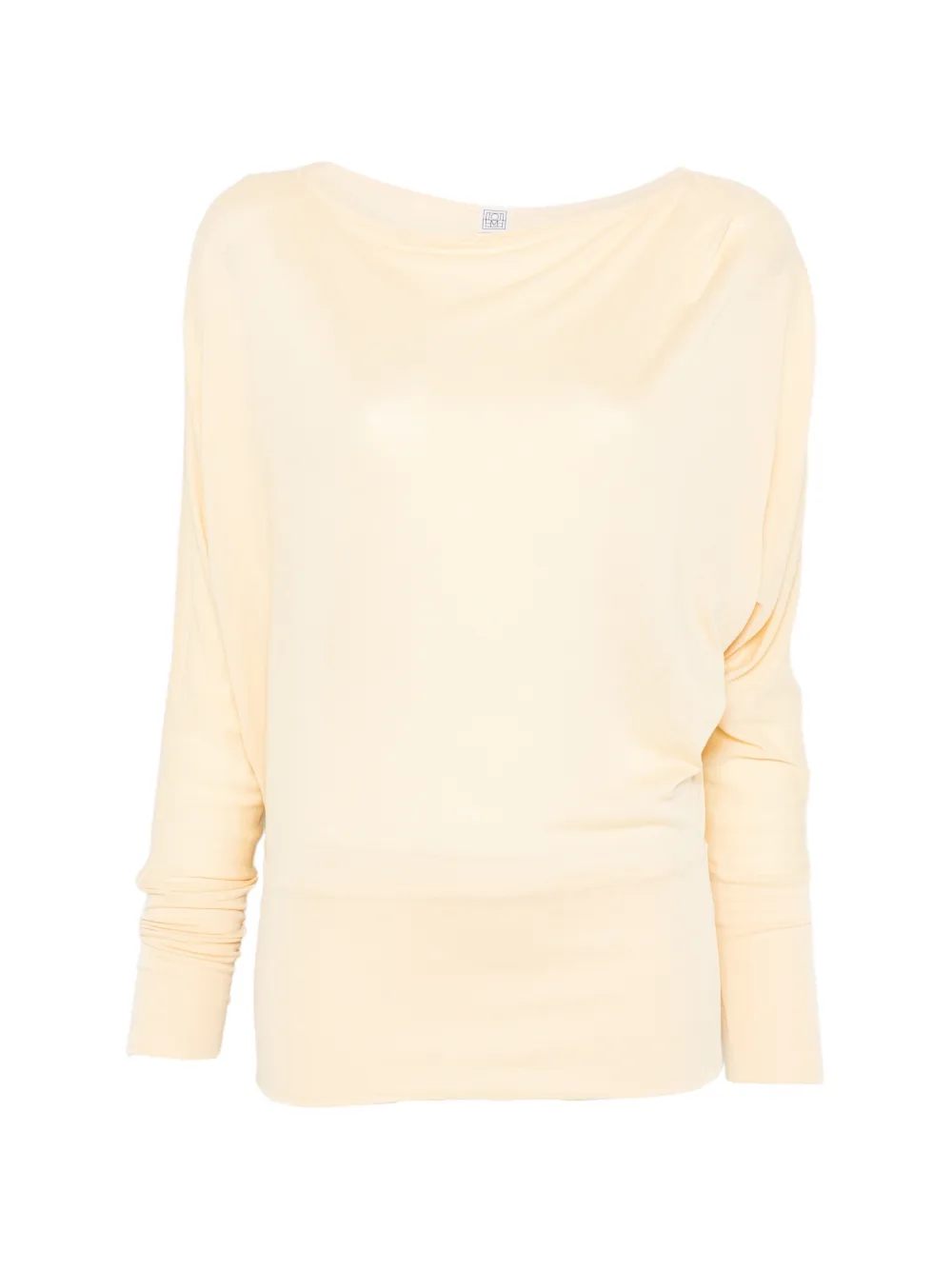 TOTEME boat-neck jersey sweater - Giallo