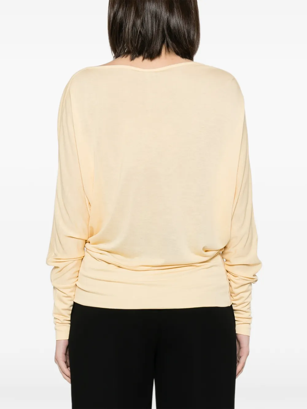 TOTEME Jersey trui met boothals Geel