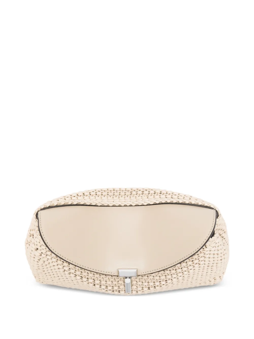  Toteme Twist-lock Fastening Leather Clutch Bag - Neutrals 