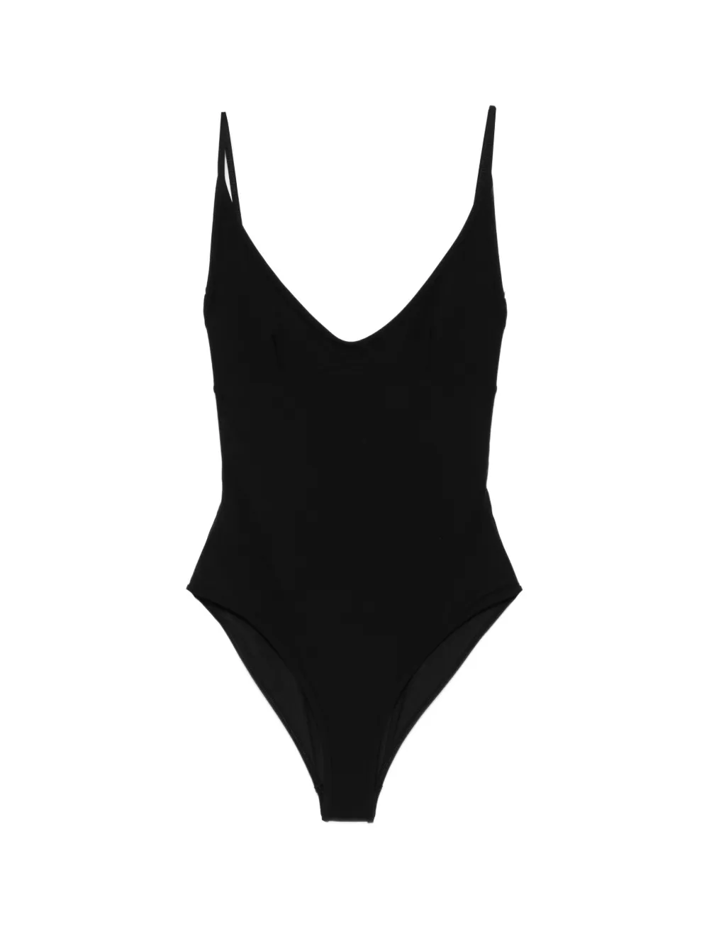 TOTEME Scoop V-neck tie-back swimsuit - Schwarz