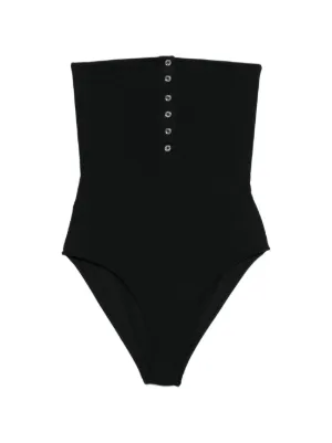 Prada オープンバック ワンピース水着 | ブラック | FARFETCH JP