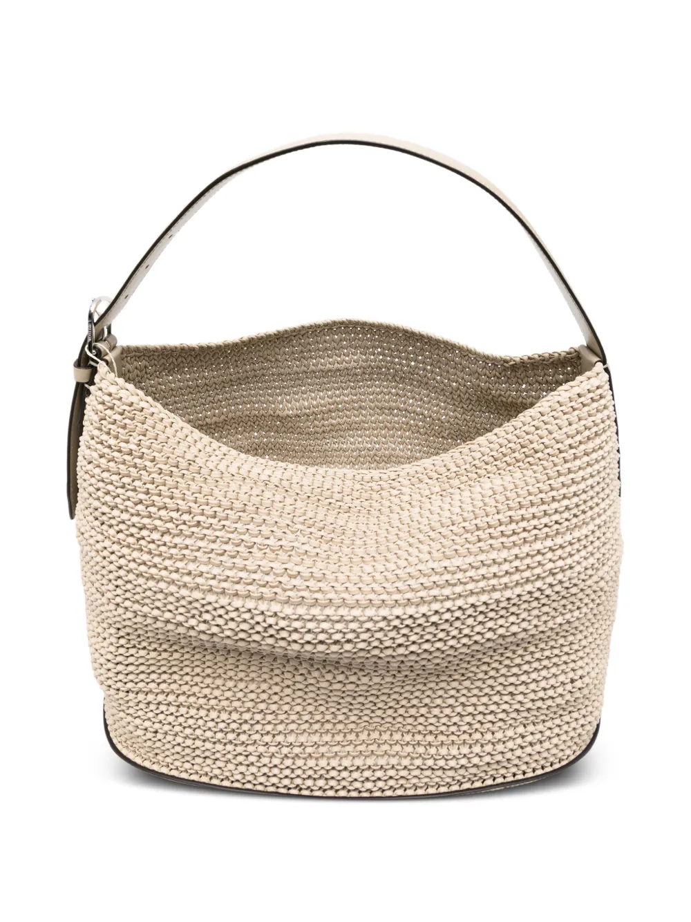 TOTEME Geweven leren shopper met ceintuur Beige