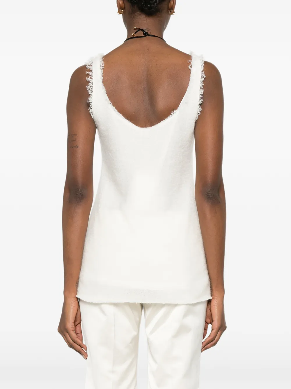 TOTEME Mohair gebreide tanktop Wit