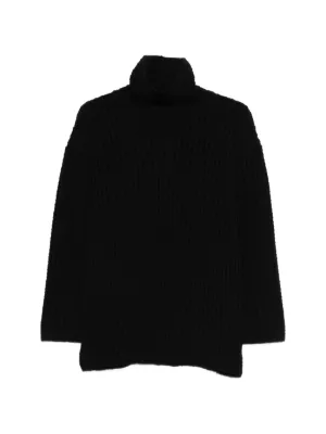 Helmut Lang カットアウト ファインニットセーター | ブラック