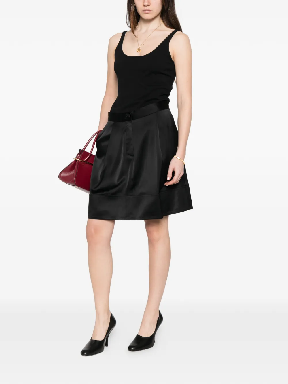  Toteme Button Mini Skirt - Black 