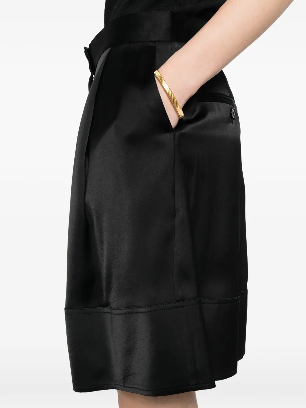 TOTEME Mini-rok met knopen Zwart
