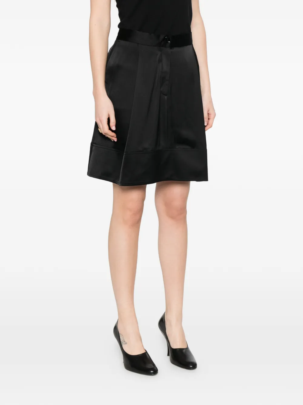  Toteme Button Mini Skirt - Black 