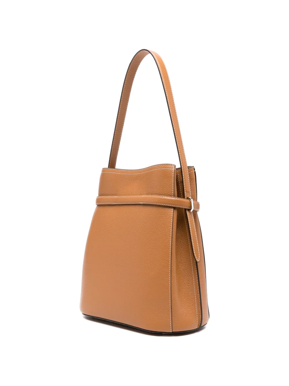 TOTEME Bucket-tas van bewerkt leer met ceintuur Bruin