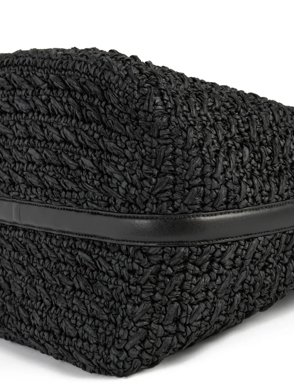 TOTEME Raffia shopper met band Zwart