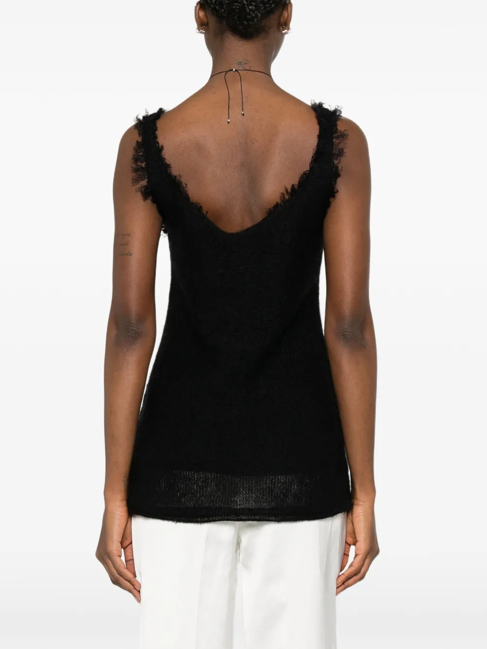 TOTEME Mohair gebreide tanktop Zwart