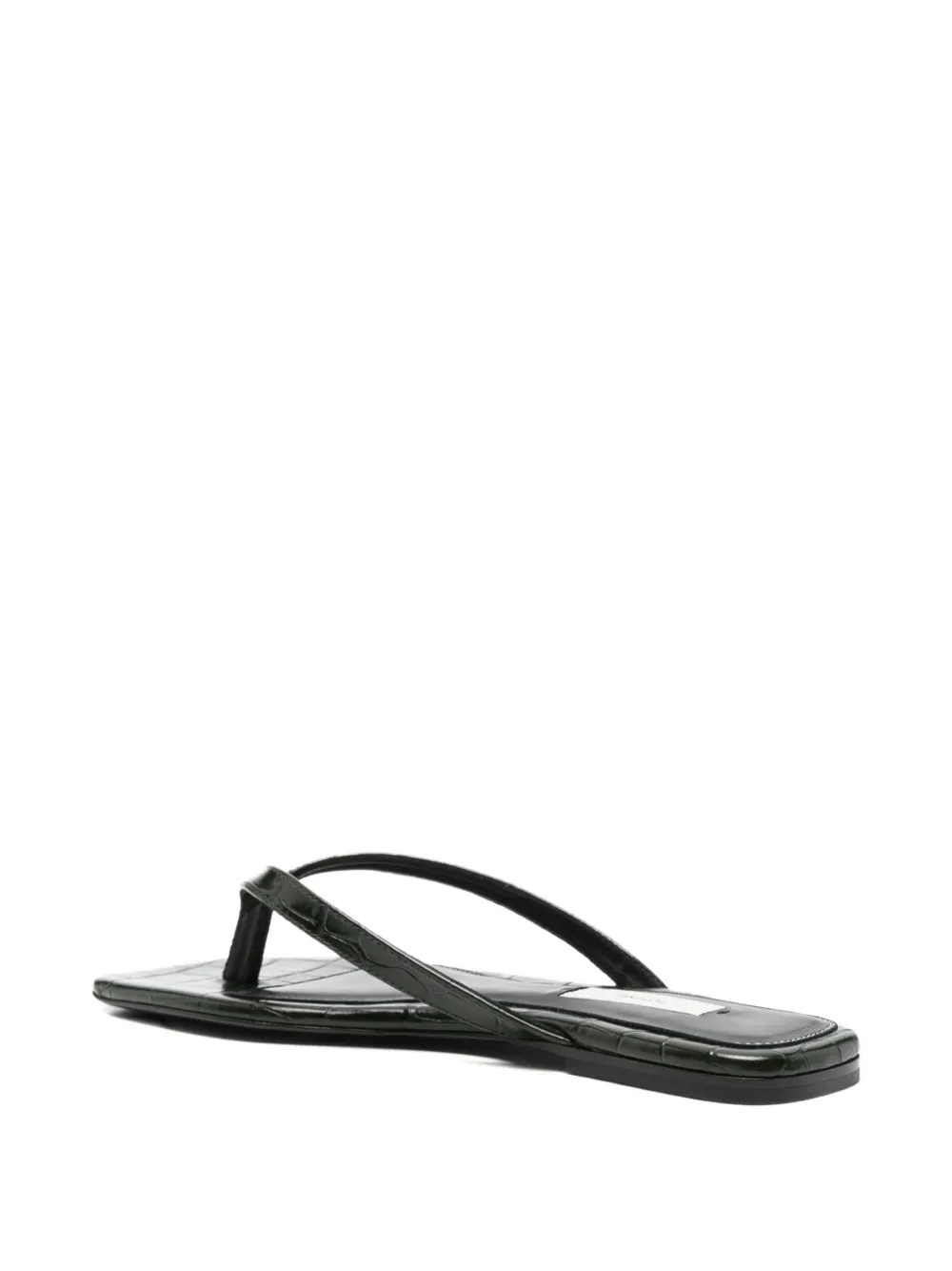 TOTEME Sandalen met krokodillen-reliëf Groen