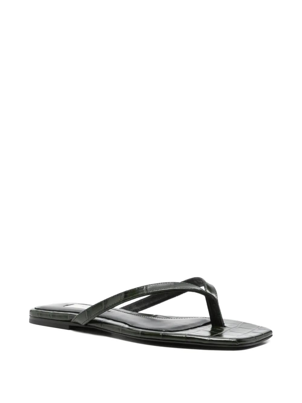 TOTEME Sandalen met krokodillen-reliëf Groen