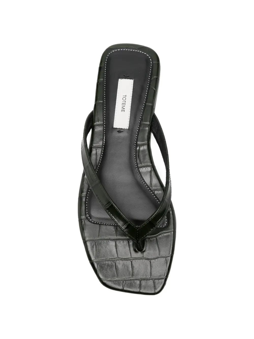 TOTEME Sandalen met krokodillen-reliëf Groen