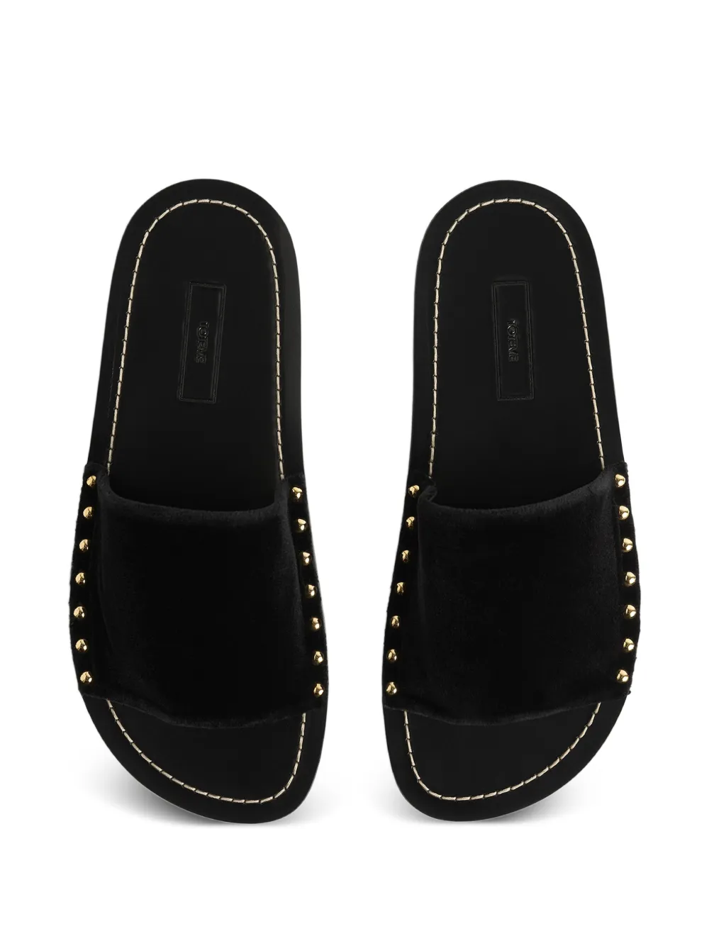 TOTEME Slippers met studs Zwart