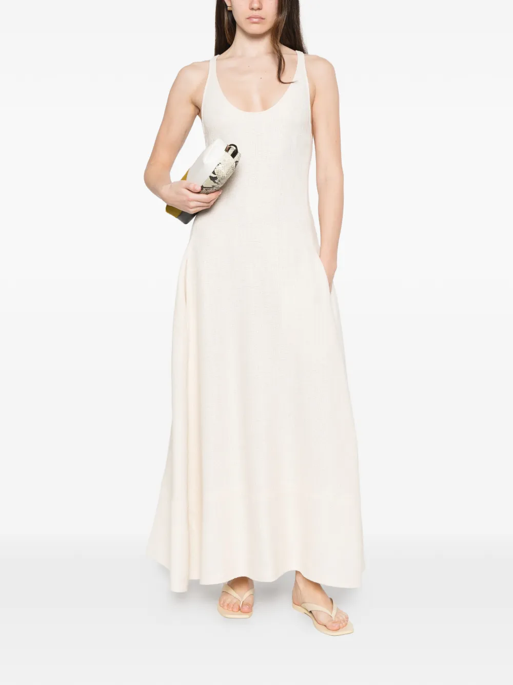 TOTEME Bewerkte maxi-jurk Beige