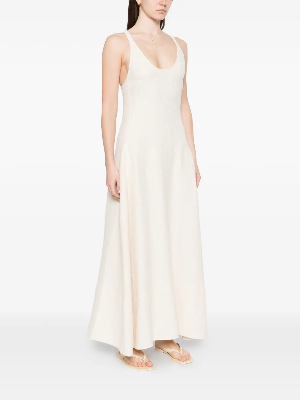 TOTEME Bewerkte maxi-jurk Beige