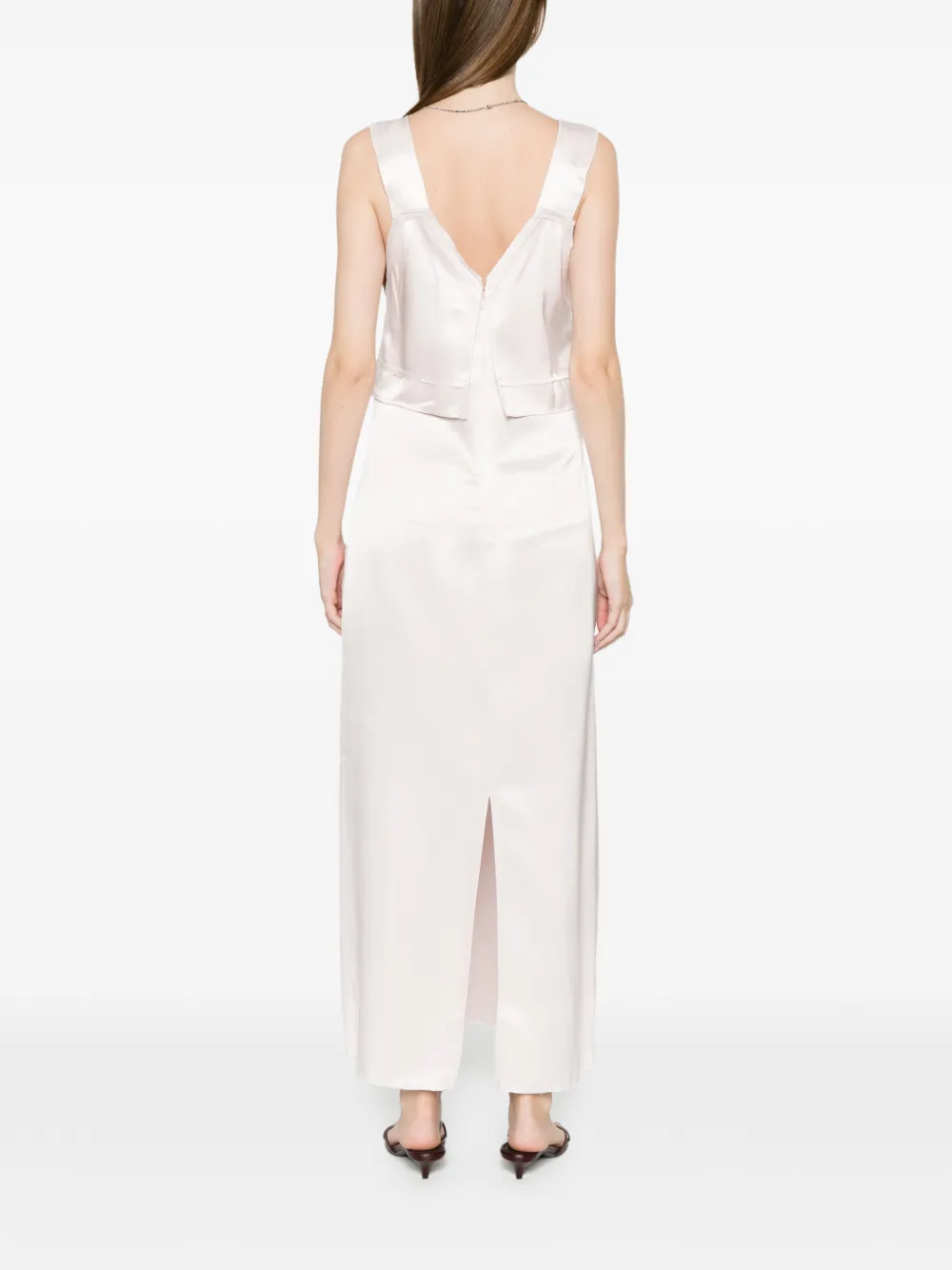 TOTEME Maxi-jurk met V-hals Roze
