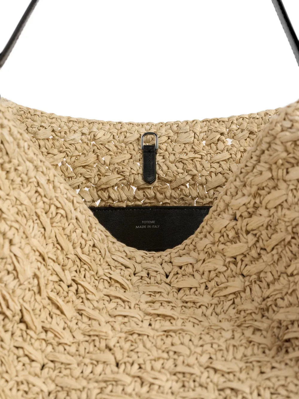 TOTEME Paper raffia shopper met ceintuur Beige