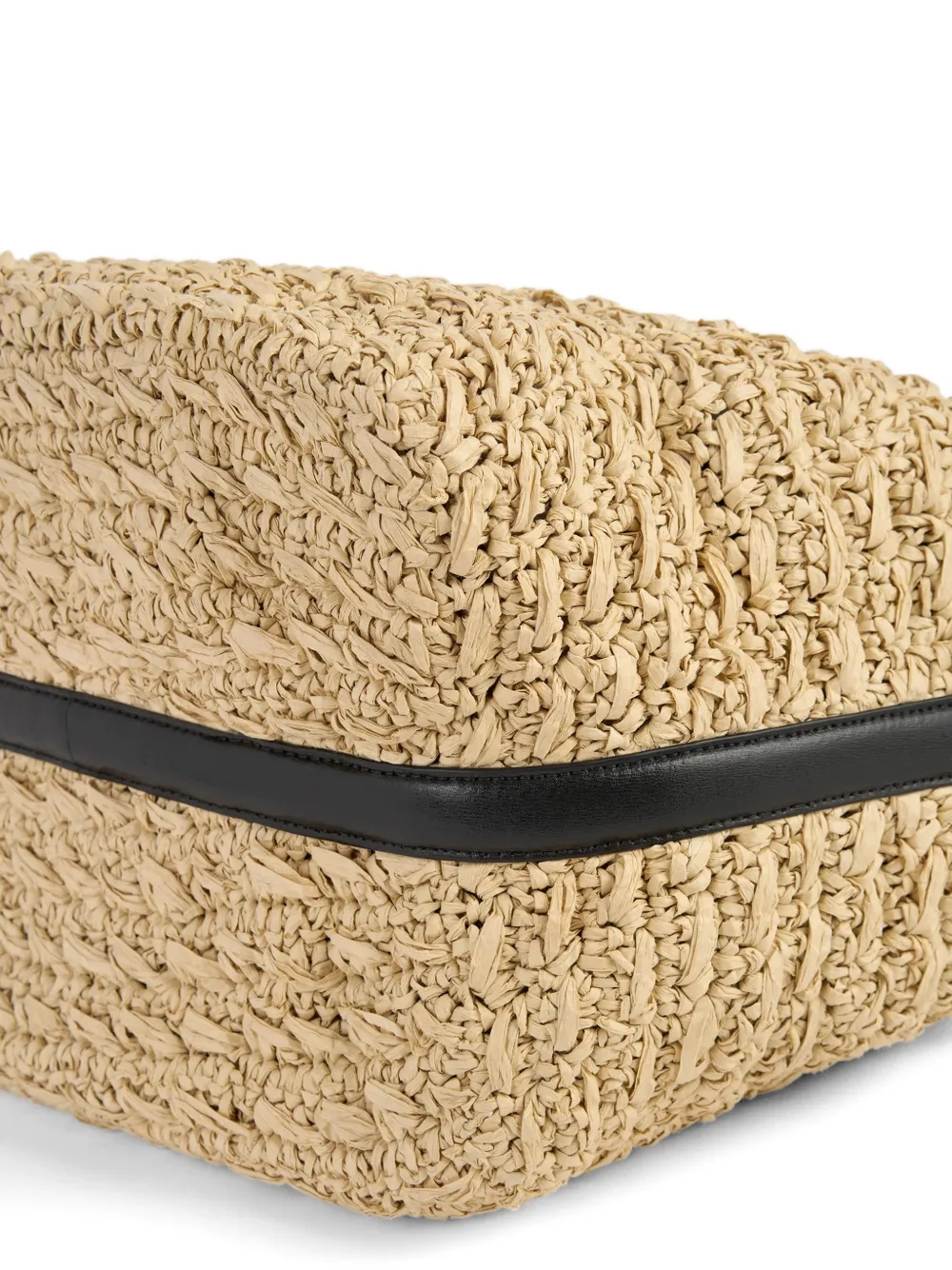 TOTEME Paper raffia shopper met ceintuur Beige