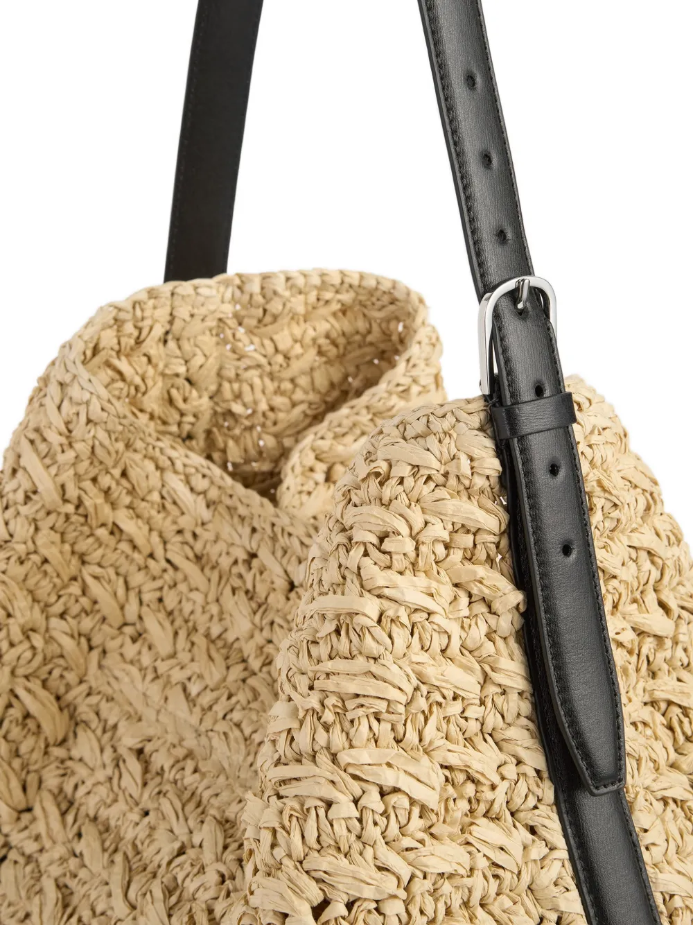 TOTEME Paper raffia shopper met ceintuur Beige