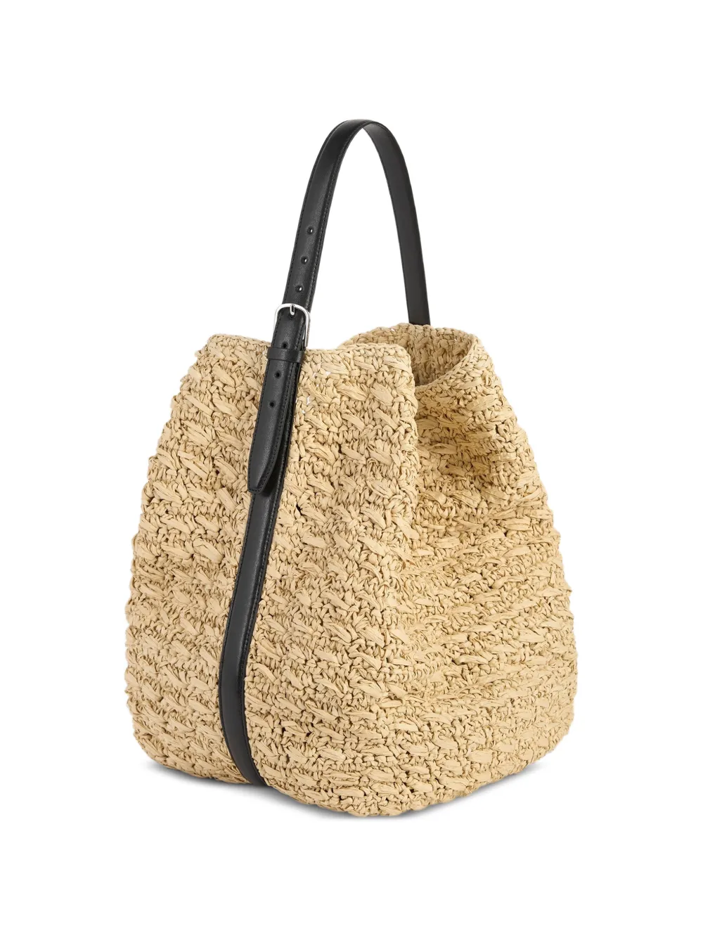 TOTEME Paper raffia shopper met ceintuur Beige