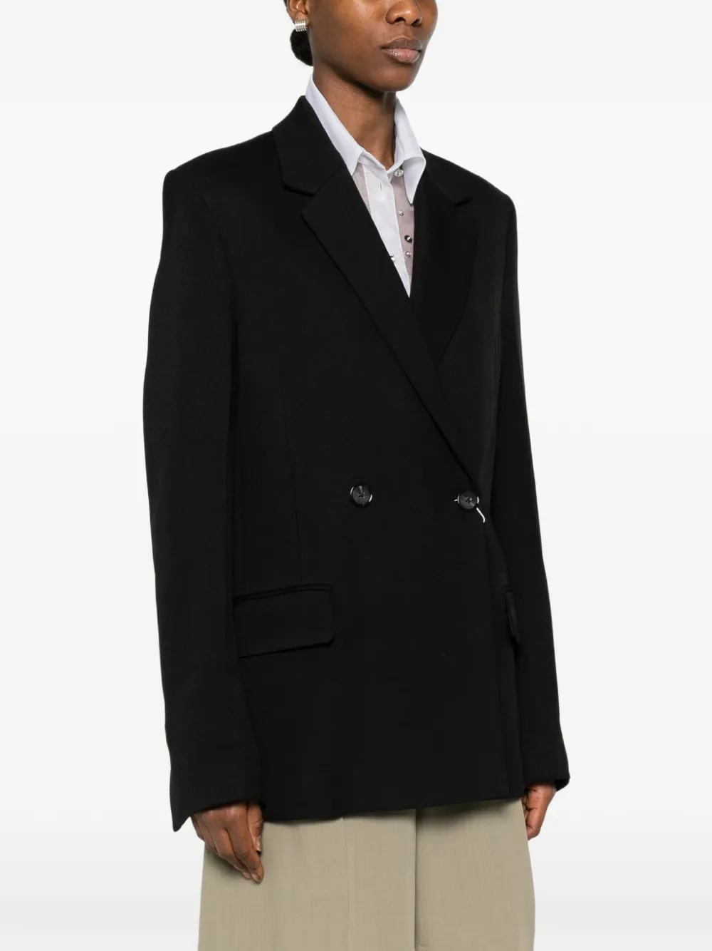 TOTEME Lange boxy blazer Zwart
