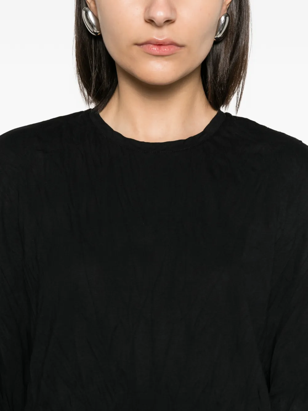 TOTEME T-shirtjurk met gekreukt effect Zwart