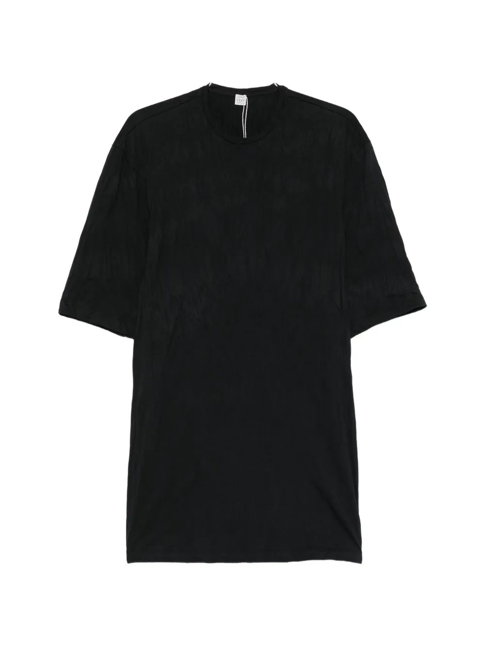 TOTEME crinkled-effect T-shirt dress - Nero