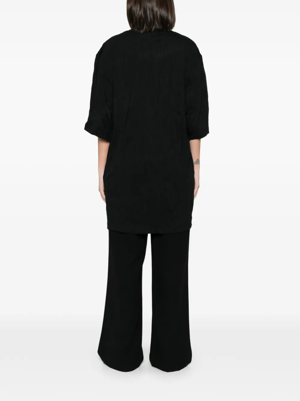 TOTEME T-shirtjurk met gekreukt effect Zwart