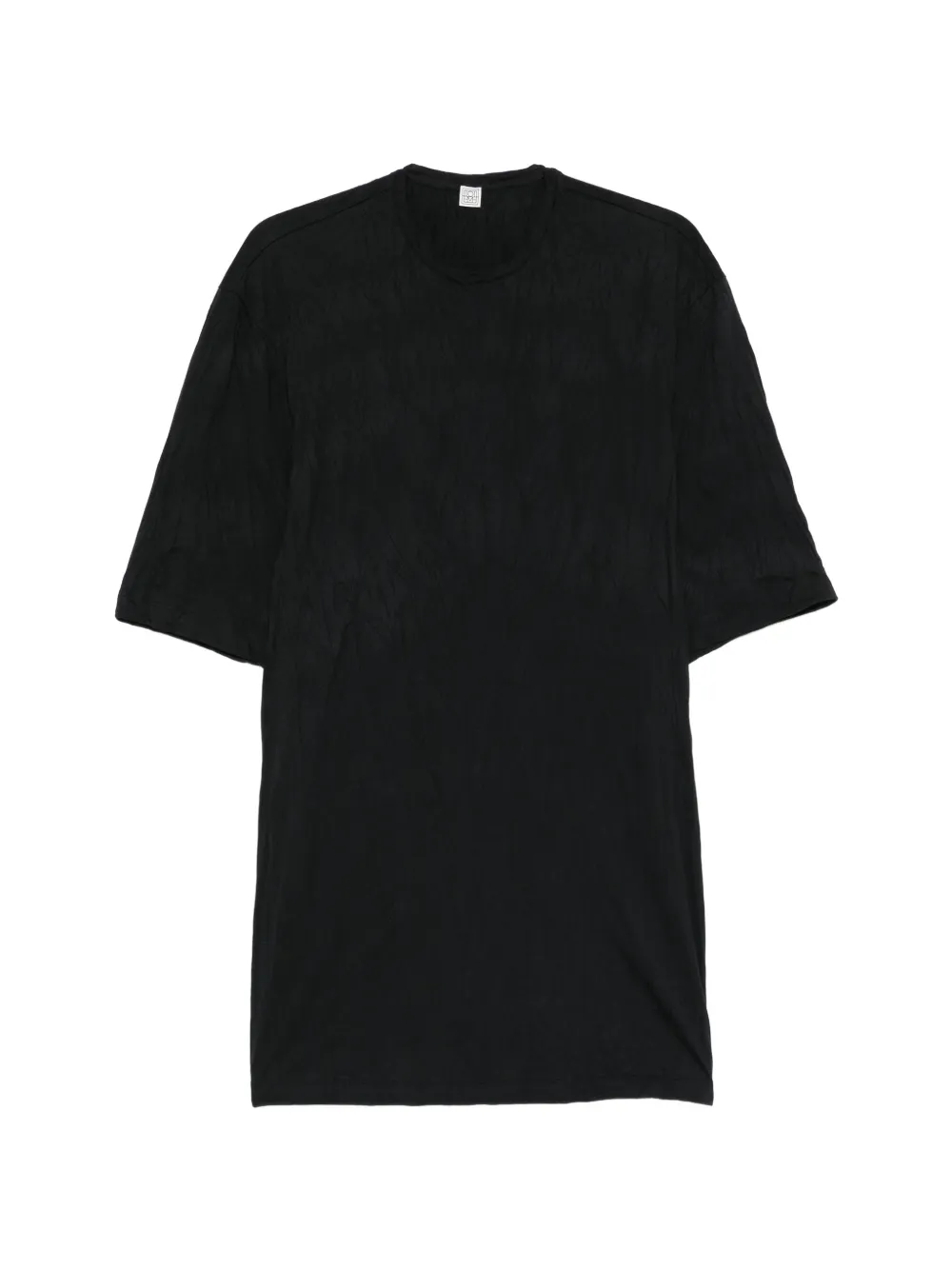 TOTEME crinkled-effect T-shirt dress - Nero