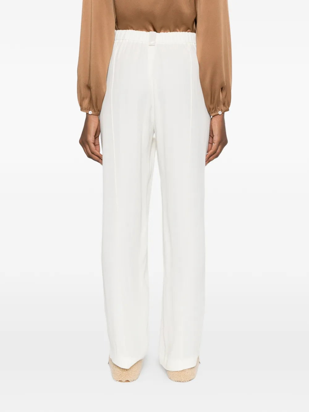 Fabiana Filippi Broek met elastische tailleband Beige