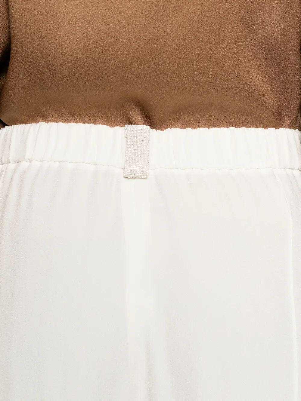 Fabiana Filippi Broek met elastische tailleband Beige