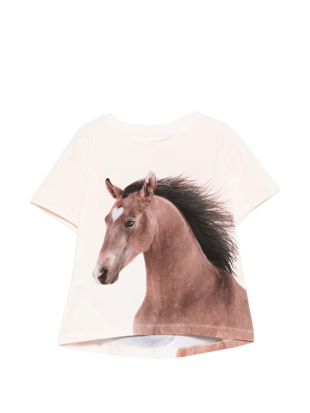 Molo Rie horse-print T-shirt - Toni neutri