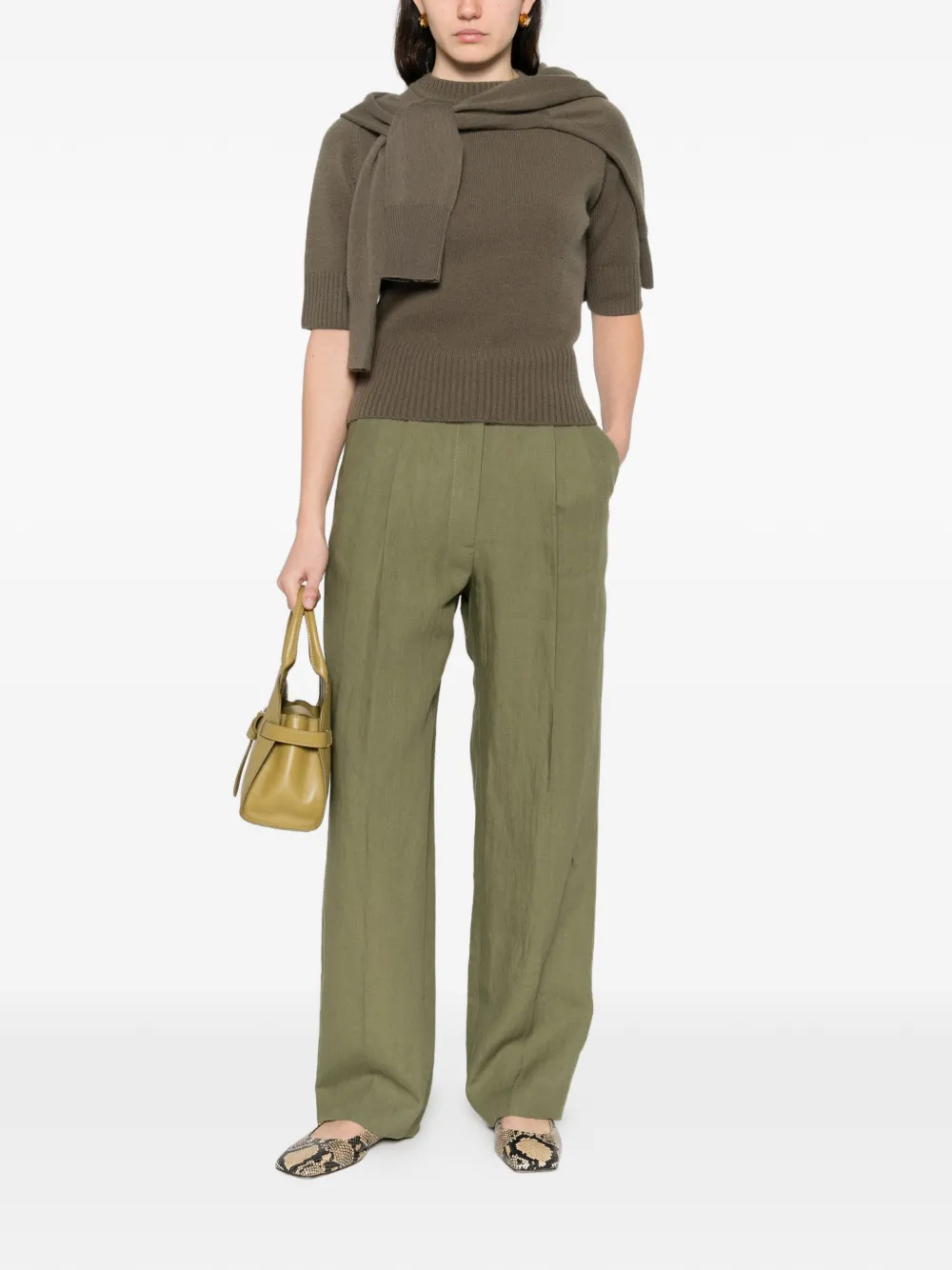  Blazé Milano Pleated Trousers - Green 