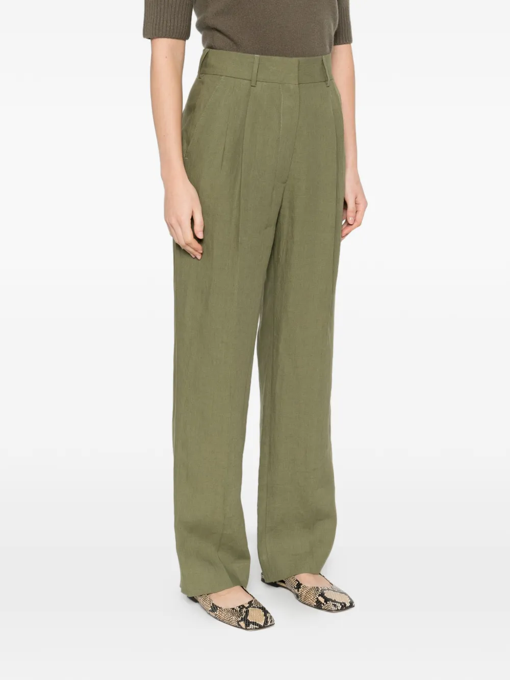  Blazé Milano Pleated Trousers - Green 