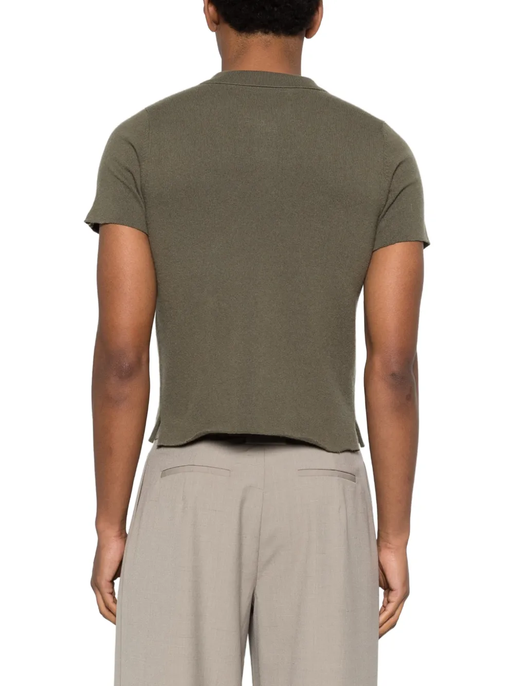 extreme cashmere Poloshirt met Salamander kraag Groen