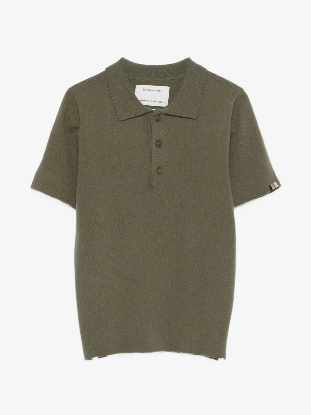 extreme cashmere Salamander collar polo shirt | Green | Image 1