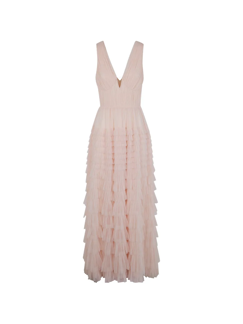 TWINSET ruffled pleated maxi dress - Rosa
