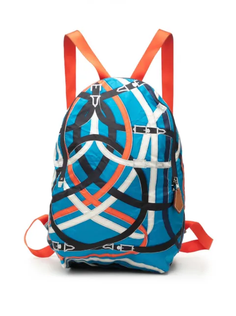 Hermès Pre-Owned 2017 Silk and Barenia Cavalcadour Airsilk backpack