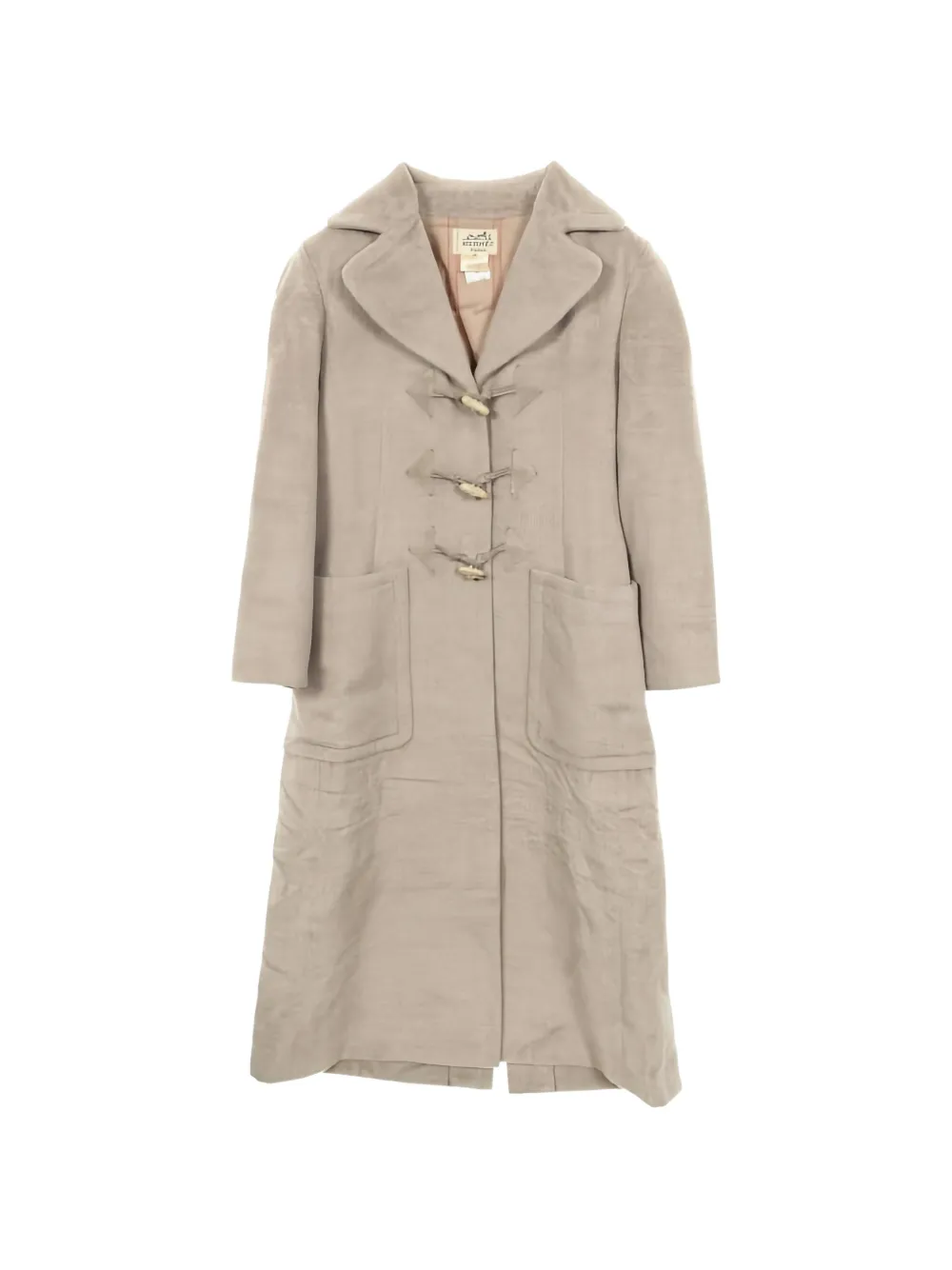 Hermès Pre-Owned 2000s pocket long coat - Toni neutri