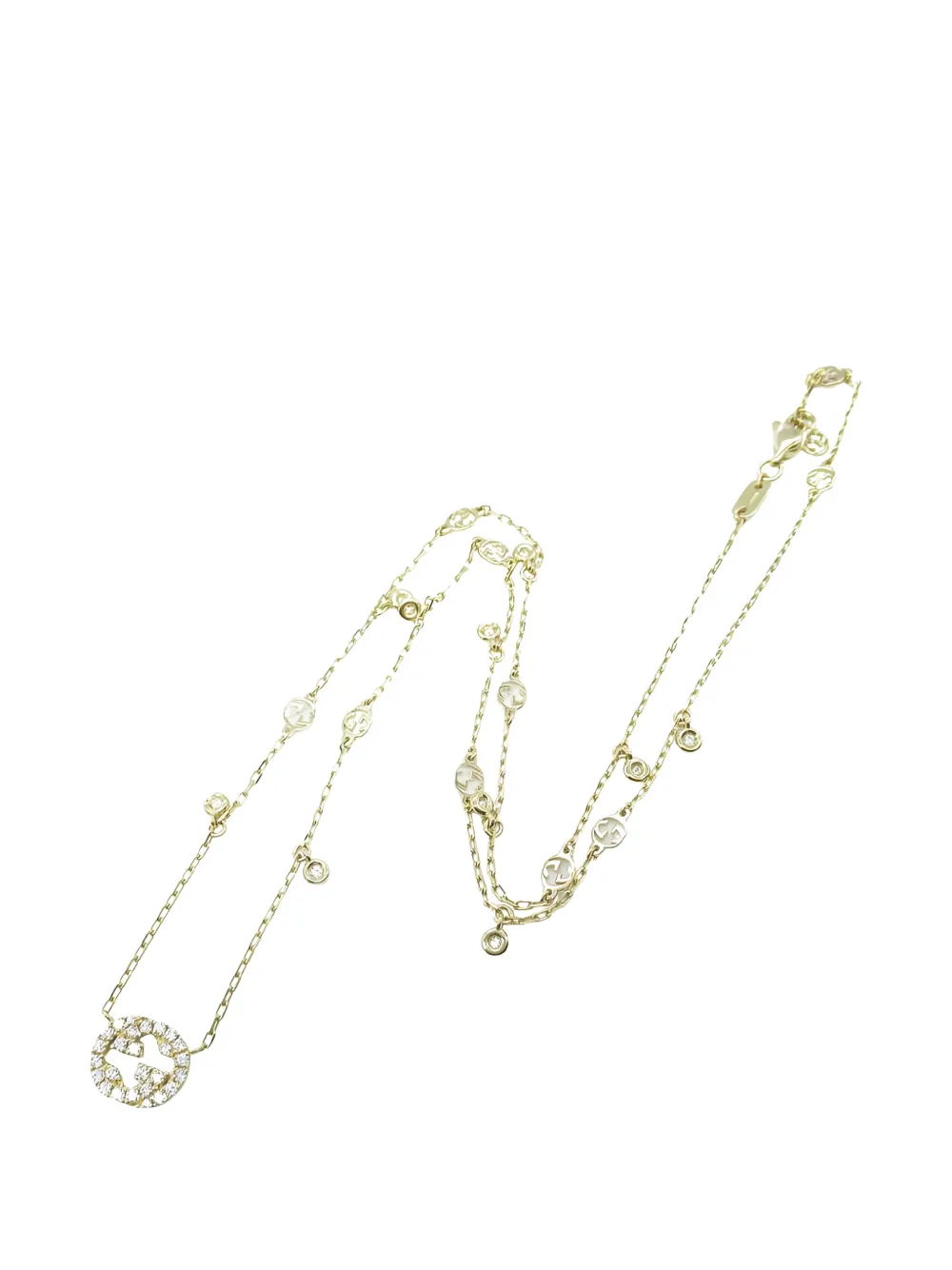 Gucci Pre-Owned 2010s Interlocking GG diamond necklace - Oro