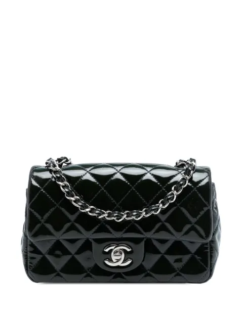 CHANEL Pre-Owned bolsa crossbody Mini Rectangular Classic Patent Single Flap 2013-2014