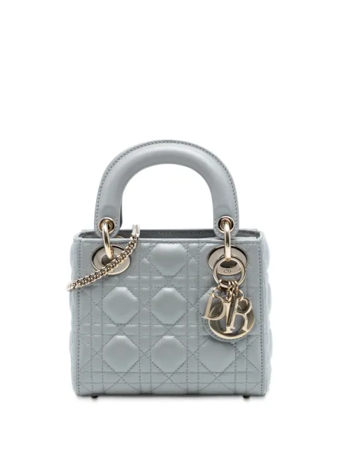 Christian Dior Pre-Owned 2020 Mini Lambskin Cannage Lady Dior satchel