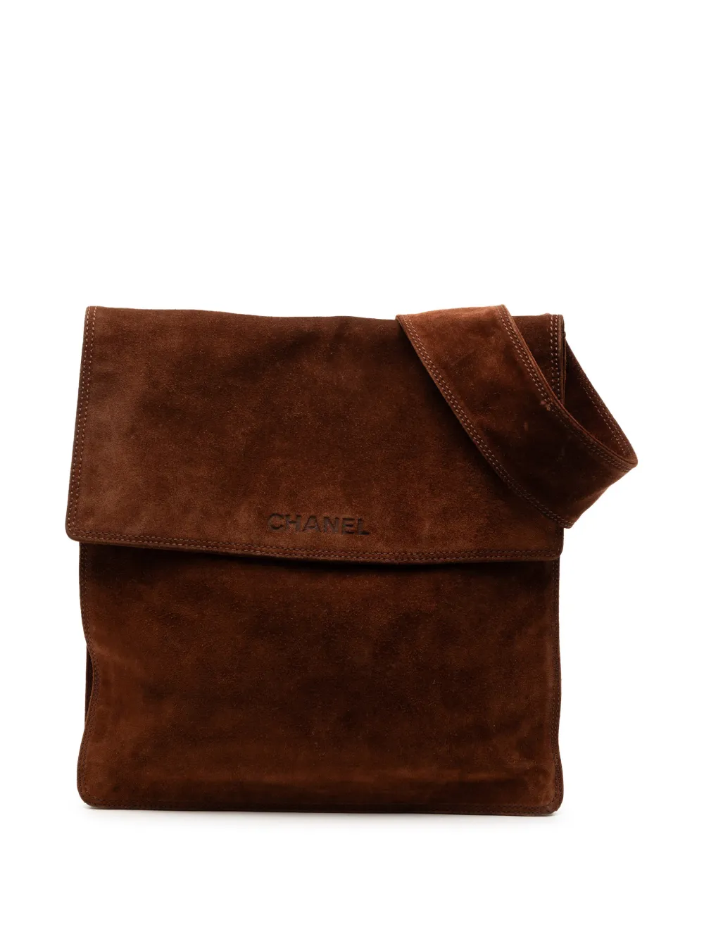 CHANEL Pre-Owned 1997-1999 Suede crossbody bag - Marrone