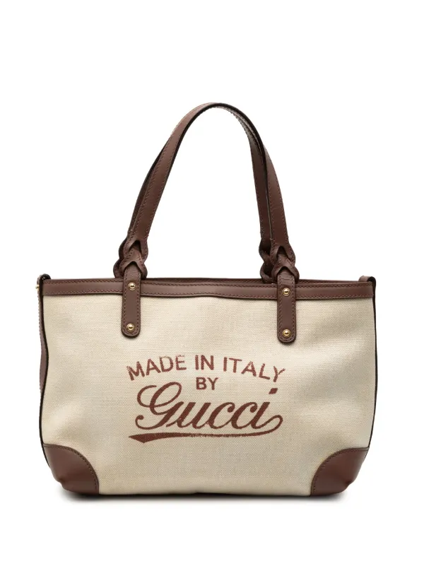 Gucci Pre-Owned 2000-2015 スモール キャンバス ロゴ クラフト トート