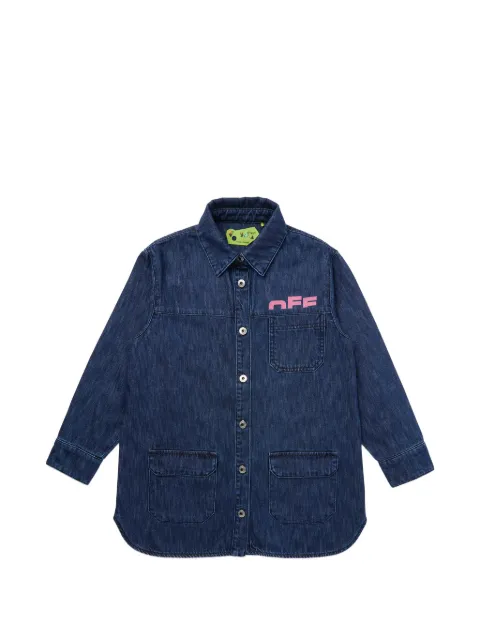 Off-White Kids logo denim dress