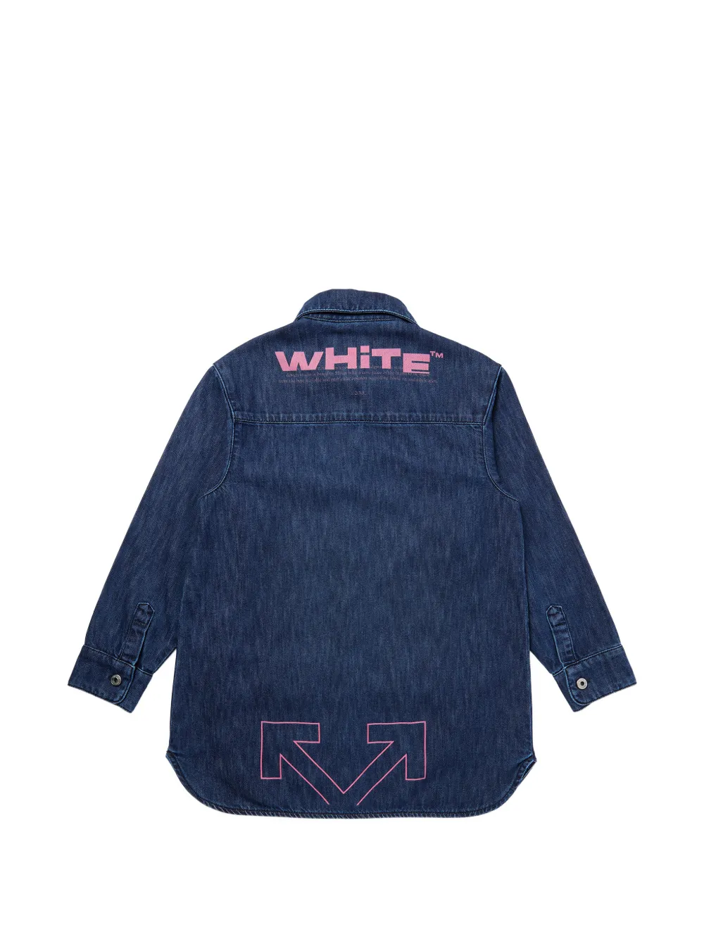Off-White Kids Spijkerjurk met logo Blauw